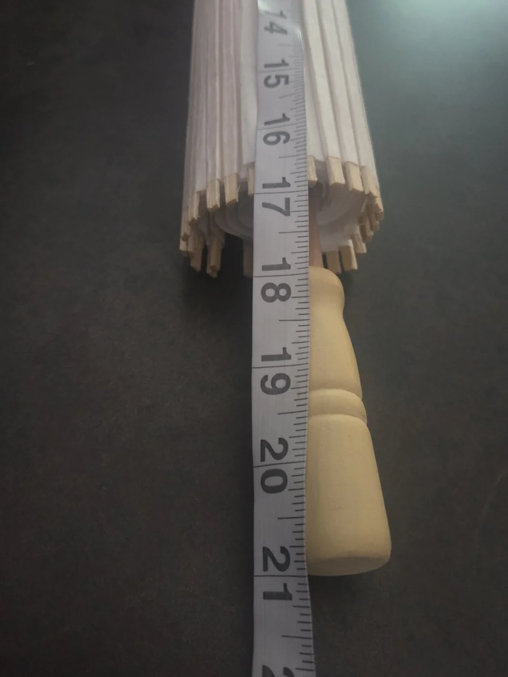 White Paper Parasol Umbrella Wood Bamboo Asian Wedding Decor 32”